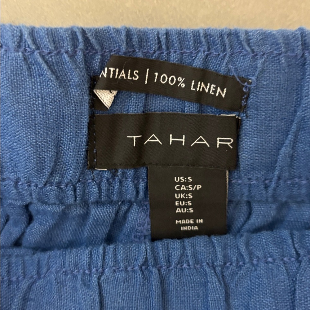 NWT  Tahari royal blue linen pants - Picture 11 of 11